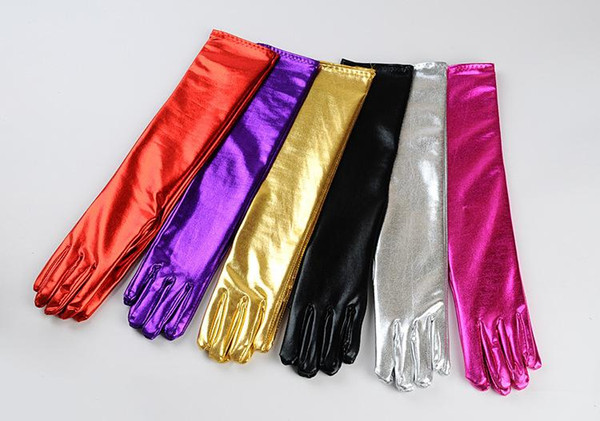 Etiquette glove Christmas Halloween bright gold and silver cloth cloth gloves Cosplay masquerade costumes