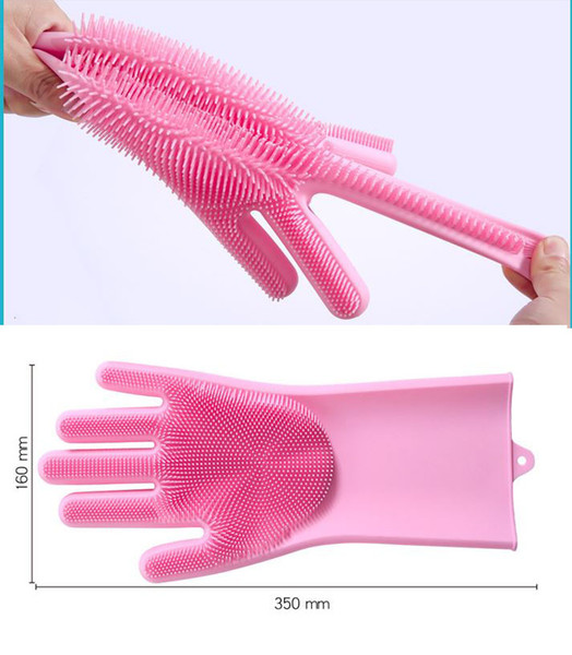 Good quality 10pcs/5pair High temperature oven silicone gloves dishwasher Car brush silica gel glove Housework Gloves 10pcs/5pair