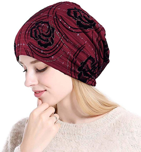 King Star Womens Spring And Fall Cotton Hats Warm Knitted Outdoor Hike Hat Turban Cap Pure Color Caps Comfortable For Female And Male