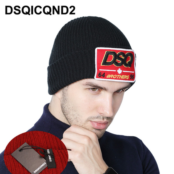 2019 New Men's Women's Ski Boots DSQ ICON High Quality Knitted Winter Hat Mauve Men's Hat Dad Hats Scarf Hat Warm Baggy Beanies Knit