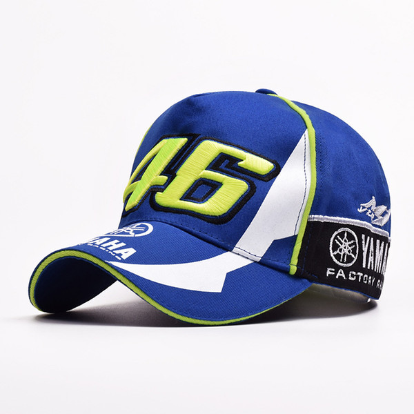 VR-46 explosion models YAMAHA racing motorcycle sport cap two is left under the white peaked cap 46 round