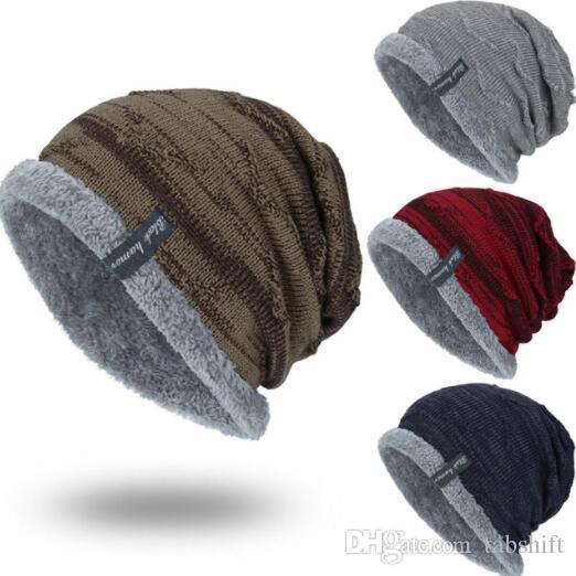 winter Beanie Skull Caps for Mens knitted hat warm in winter warm Beanie Skull Caps for mens