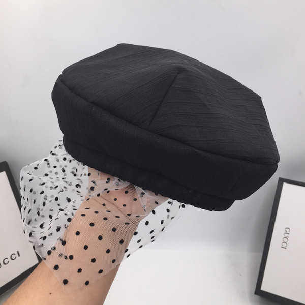 French fashion beret retro wave point joker thin female hat small pure and fresh and painter of England cap