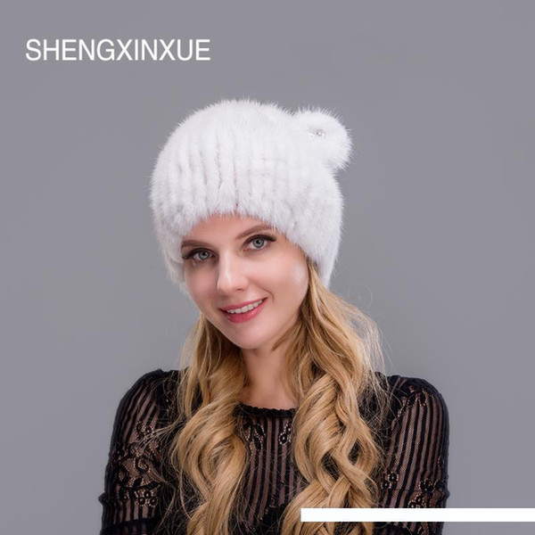 SHENGXINXUE real hats for women 2018 winter girls hat