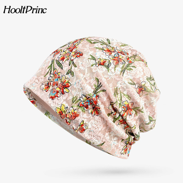 Knit spring Autumn Caps Surprise PrNew Fashion 2 Used Women Flower Hat Scarf 3 Colors Casual Beanies Skullies Solid Bonnet