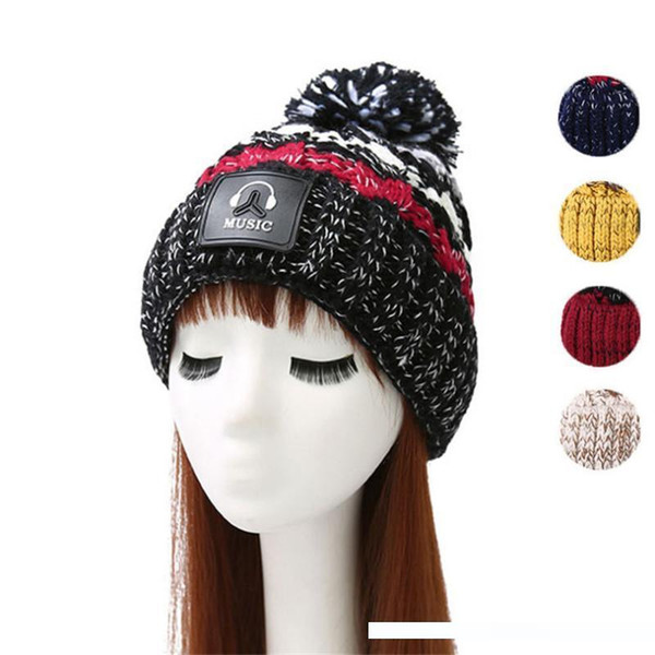 Winter pompoms hats double-deck wool fur knitted winter hat for women real fur bonnet hat caps for girl skullies beanies