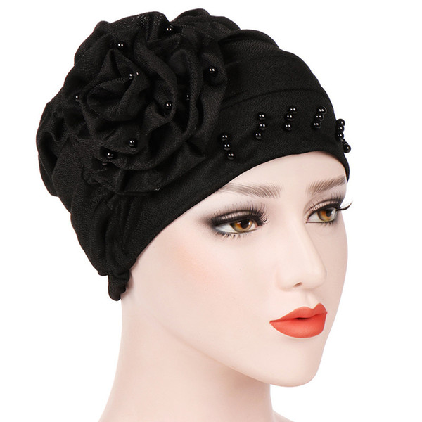 #4022D Winter Women India Hat Muslim Ruffle Cancer Chemo Hat Beanie Scarf Turban Head Wrap Cap Bonnet Headdresses