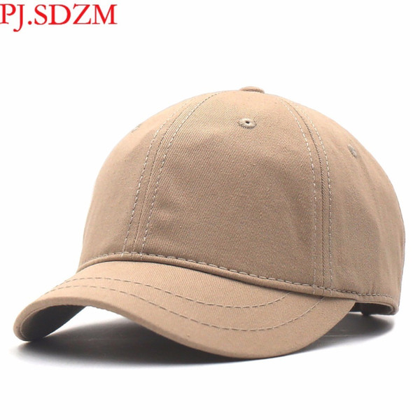 Pj.sdzm Wholesale Price 2pcs/lot Short Eaves Baseball Caps Men Summer Sunshade Caps Hip Hop Hats Leisure Street Hat Y19052004