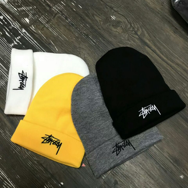 men women's winter beanie men hat casual knitted caps hats men sports cap black grey white yellow hight quality skull caps