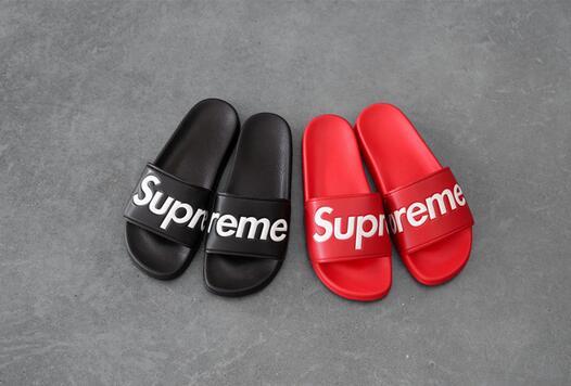 new 2019 15SS Men Flats Sandals Non-slip Bathroom Slippers slipper without box ss sup black red summer house shoes men slippers