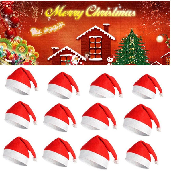 2018 winter new fashion simple adult children's Christmas hat 20 pieces from the wholesale free shipping