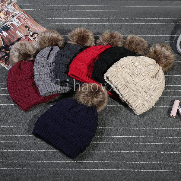 Fashion winter knitted warm casual hat casual hat outdoor hat 9 color