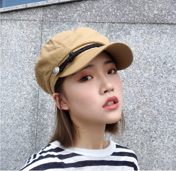 New Korean fashion flat Beret cap for Women Denim beret Hat outdoor Casual sun hat blue Jeans Chapeau hats Boina all match