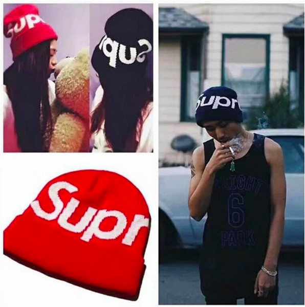 \\\sup hat sup hats Beanies for men women Luxury Beanies knitted skateboard skull hats sup letters hats with original tag