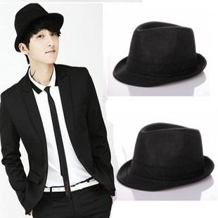 Europe and the British style fashionable men-women general all-match black hat Jazz trendsetter Homburg hat Fedoras caps MZ006