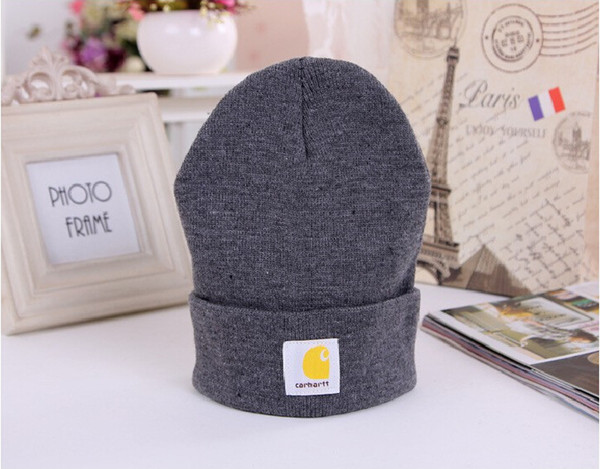 Wholesale-Women men winter caps hats carhart brand knitted hat casual warm cap solid color adult hat