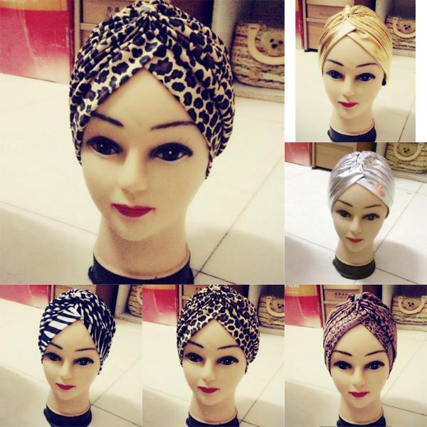 Wholesale-Fashion Soft Indian Style Yoga Headwrap Cap Turban Hat Cloche Chemo Hair Cover