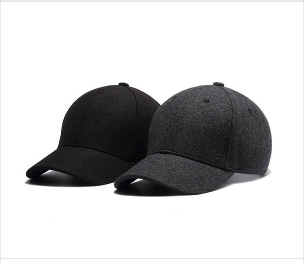 Hip-hop cap Europe and the USA Pure color hat woolen baseball caps Autumn and winter keep warm comfortable cap