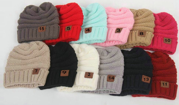 Luxury Knitted Beanies Hat for Women Sport Casual Woolen Hats for Woman Men Adult Winter Warm Caps 13 Colors Wholesale Price