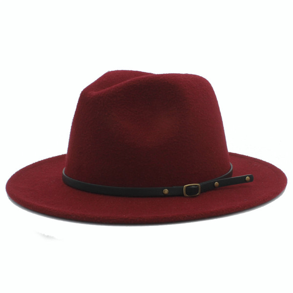 100% Wool Women Outback Felt Gangster Trilby Fedora Hat With Wide Brim Jazz  Godfather Cap Szie 56-58CM X18