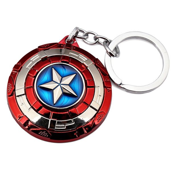 New rotary key buckle the Avengers Captain America Key chain ornaments Perimeter of animation