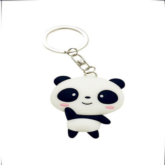 PVC soft rubber panda key chain cartoon key chain wholesale cute fashion key chain the new 2018 hot sell