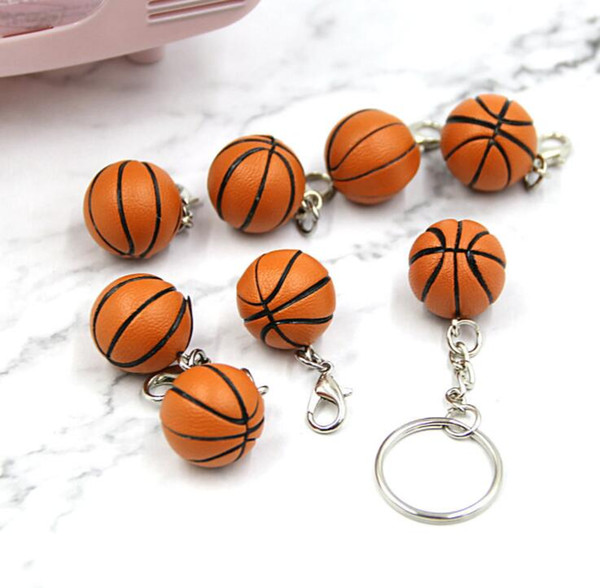 Creative Baseball Leather Keychain promotional gifts Volleyball basketball baseball football football key ring Creative baseball key rings