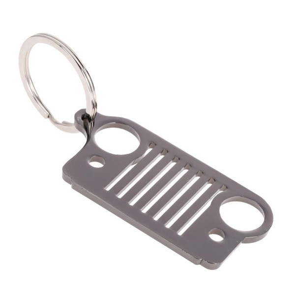 Portable Stainless Steel KeyChain Unique Design Grill Key Chain Key Ring CJ JK TJ YJ XJ Silver