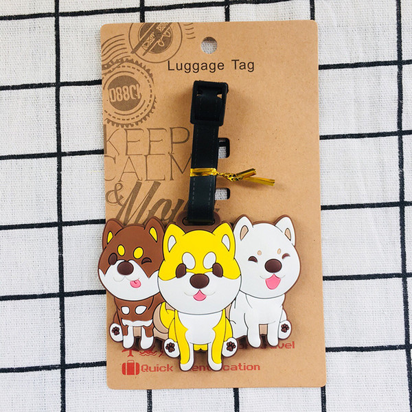 PVC Key Chain Cartoon Shiba Inu Key Ring Woman Keychain Kids Keyring Man Dog Funny Girls Yellow Black Cute Personality Brelok