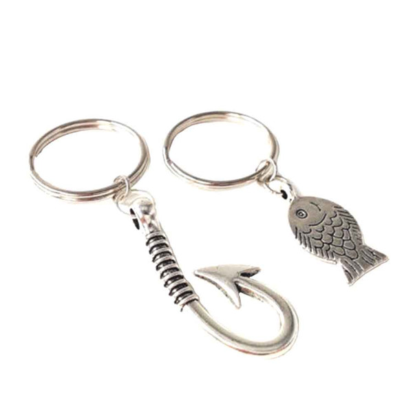 Father's Day Gift Fish Hook Fish Key Ring Key Ring Chain Love You Dad State Keychain