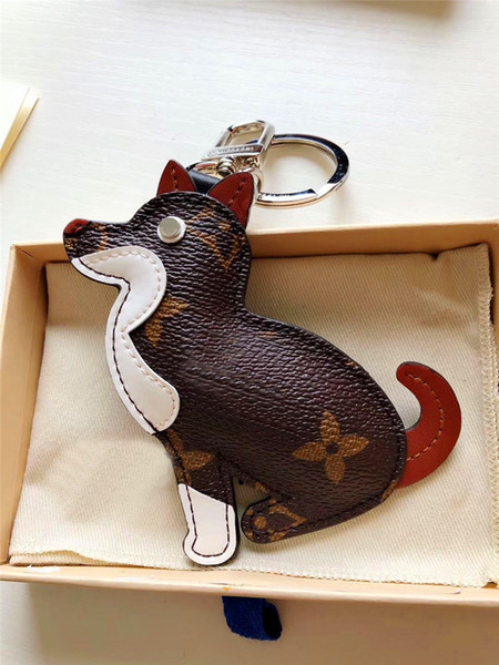 new fashion hot key ring Cute animal zodiac leather top quality calf leather metal spring buckle with exquisite packaging gift box