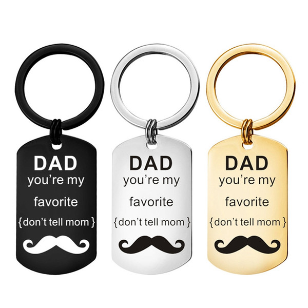 Letter Best Dad In the World Pendant Keychain Keyring Father's Day Gift Family Jewelry men Car Key holder Present for Father