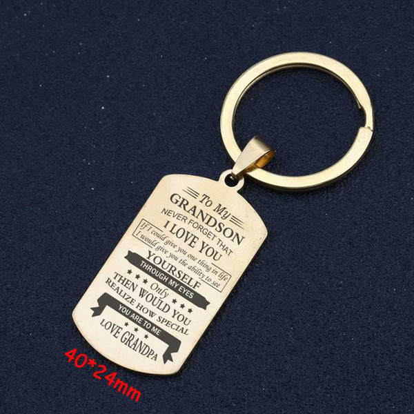 For Grandson Keychain Hand Stamped Yourself Through My Eyes Only Then Would You Realize How Special You Are To Me Grandpa Gift