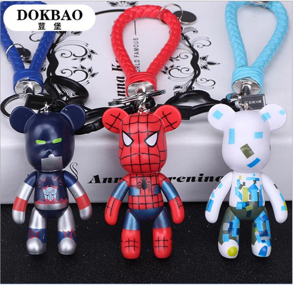 Violence bearskin rope anime keychains Lovers bags hang doll car key chain wholesale men and women