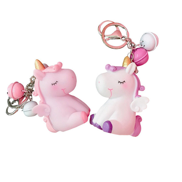 Cute Keychain Ins Dream Cute Pony Soft Doll Voice Keychain Unicorn Pendant Girly Heart Bag Charm