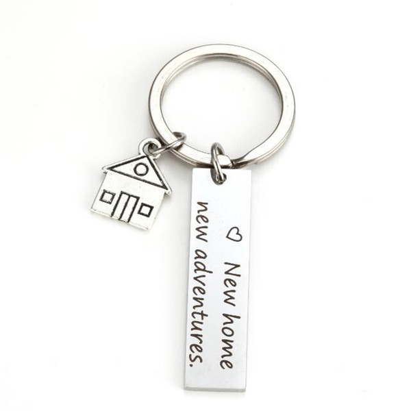 New Home New Adventures Key chain Gift New Home Key ring Gift Realtor Closing Jewelry Sweet Home