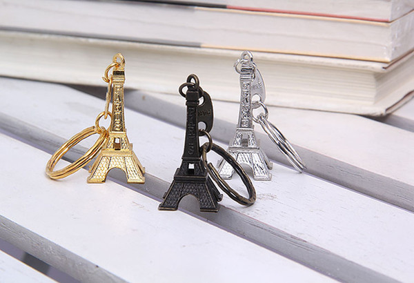 Zakka Vintage Eiffel Tower Keychain / Tower pendant key ring gifts Fashion Wholesales Free shipping Gold Sliver Bronze