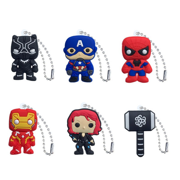 Marvel Avenger Action Figure High Quality PVC Keychain Key Ring Anime Key Chain Fashion Accessories Packed Kawaii Party Favors Kid Gift