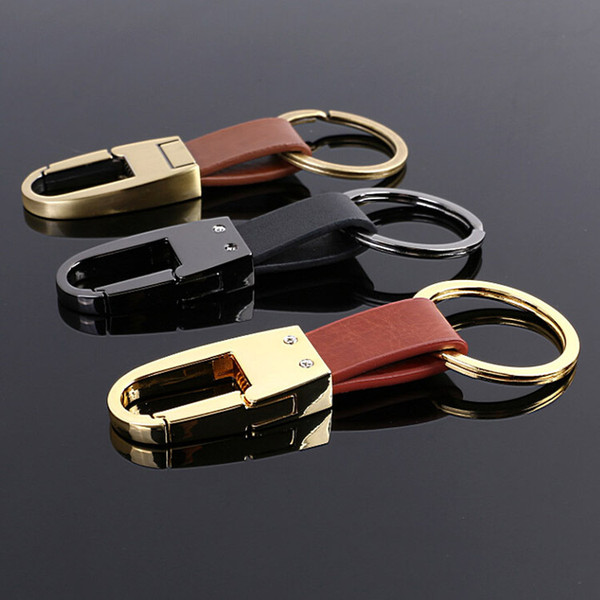 Mens and Womens Gift High-Grade Real Leather Key Chain Best Design Three Colors Car Keychain For Sale