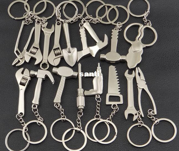 Keychain Metal Adjustable Tool Wrench Spanner Keyring Creative