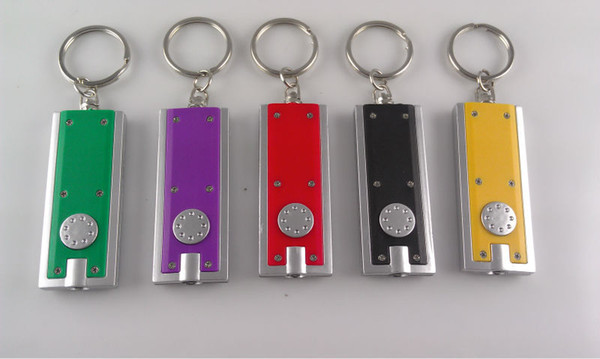 wholesale Keychain Tetris Key Buckle Light Keychain Square Plastic Mini Flashlight With Battery LED Light For Men And Women