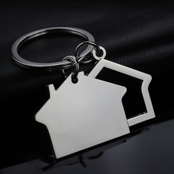 2019 Metal Creative Cabin Small House Key Ring Keychains Keyring Pendant Real estate developer Gift generation delivery