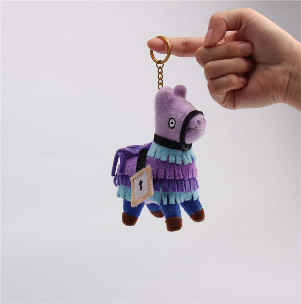 10cm Keychain Troll Stash Llama Plush Toy Hot Game Soft Alpaca Rainbow Horse Stash Stuffed Doll Toys Kids c836