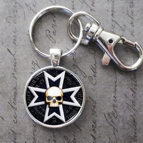 Black Templars Warhammer Glass Cabochon Key Chain Pendant Accessories Wholesale