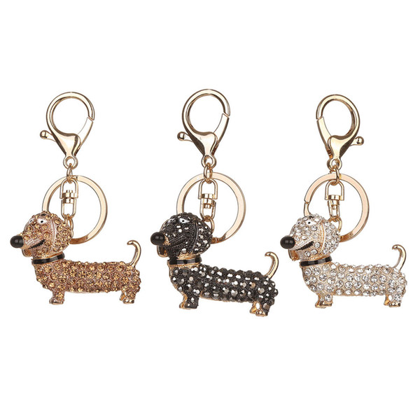 Fashion Dog Dachshund Keychain Bag Charm Pendant Keys Holder Keyring Jewelry For Women Girl Gift Keychain Jewelry New