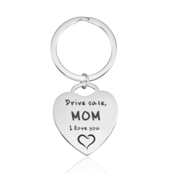 Drive Safe Keychains Stainless Steel Quotes 