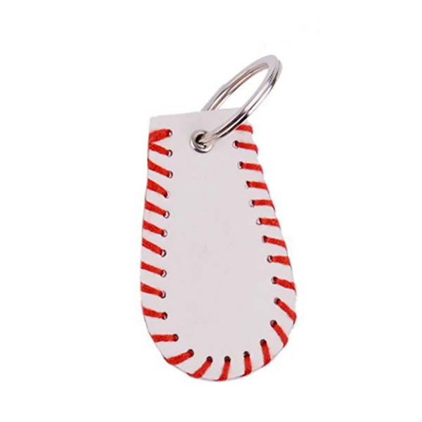 Leather Sports Key Chain Baseball Stitch Keychain Accessories