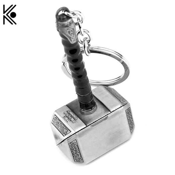 Punk Thor Hammer Keychain Alloy Ornaments Metal Pendant High Quality Key Ring Car Key Holder Accessories buckle Hammer Jewelry