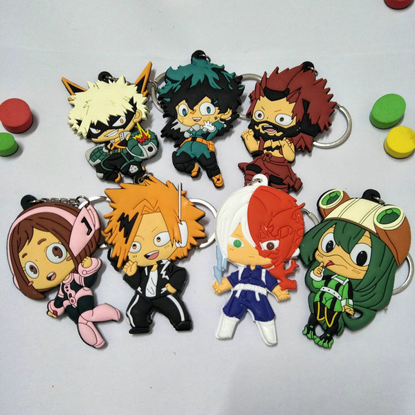 7 Styles My Hero Academia Keychain Boku no hero academia PVC Keychain pendant gift Llavero Chaveiro jewelry accessories Llavero Chaveiro