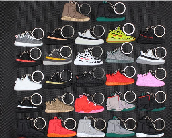 22 styles Mini Silicone 750 boots sports shoes men sneakers Woman Men Kids Key Ring Gifts Sneaker Key Holder Shoes keychain